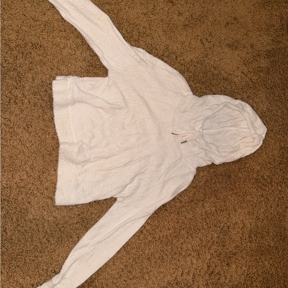 Cozy White Hooded Sweater